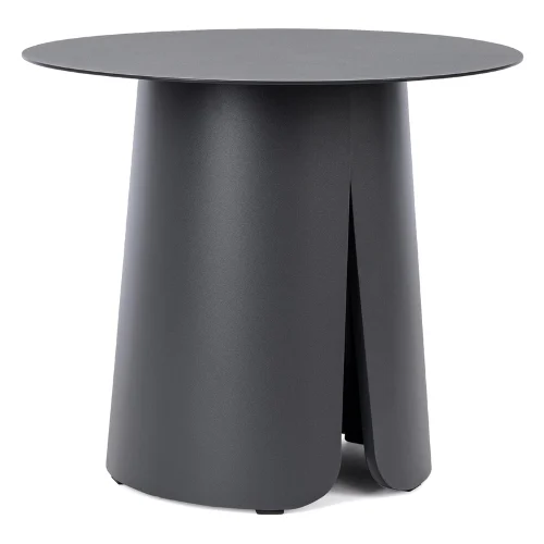 Stolik kawowy BRYAN antracytowy Ø45 aluminiowy Bizzotto