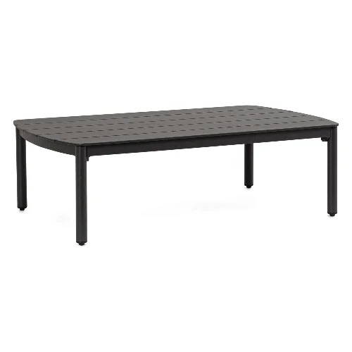 Stolik kawowy FENIX antracytowy 115x68.5 aluminiowy Bizzotto