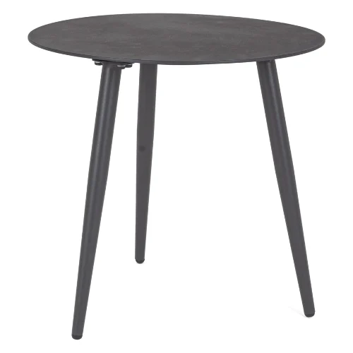 Stolik kawowy RIDLEY antracytowy Ø50 aluminiowy Bizzotto