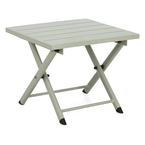 Stolik kawowy składany TAYLOR miętowy 44x43 aluminiowy Bizzotto
