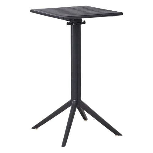 Stolik ogrodowy barowy LEMNOS 60 cm 60 cm Czarny