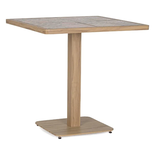 Stolik restauracyjny KALIMERA 73x73 aluminiowy z płytką ceramiczną Bizzotto