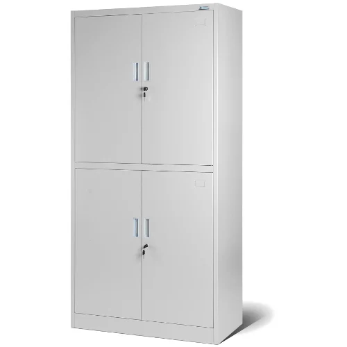 Szafa biurowa metalowa dzielona na akta szara, 900x1850x400 mm: MAGDA