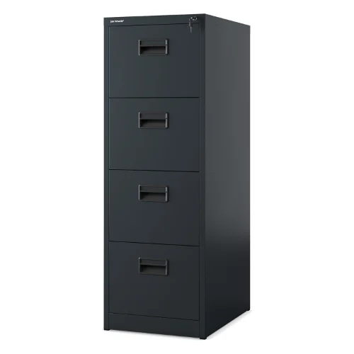 Szafa kartotekowa metalowa z 4 szufladami antracytowa, 460x1320x620 mm: SARA