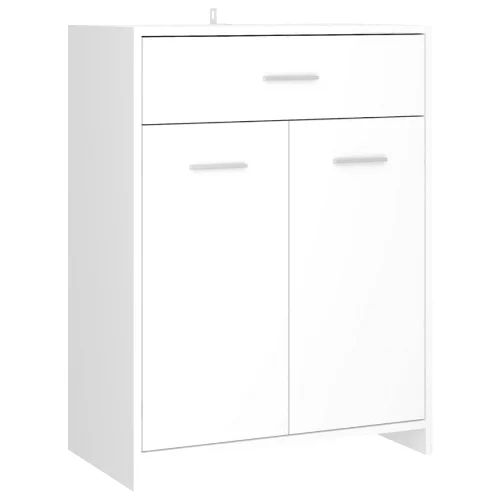 Szafka łazienkowa, biała, 60x33x80 cm, płyta wiórowa