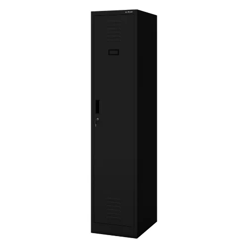 Szafka pracownicza ubraniowa dwukomorowa czarna, 400x1800x500 mm: KACPER 1 Plus