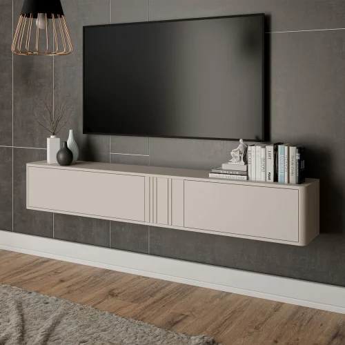 Szafka RTV wisząca kaszmir mat 190 cm Luvio
