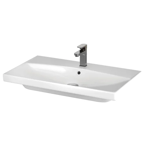 Umywalka meblowa Senti Costa 80x45 cm prostokątna biały połysk K35-093