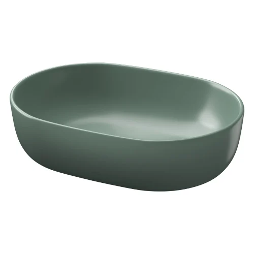 Umywalka nablatowa Cersanit Moduo 50 cm owalna zielony mat K116-130