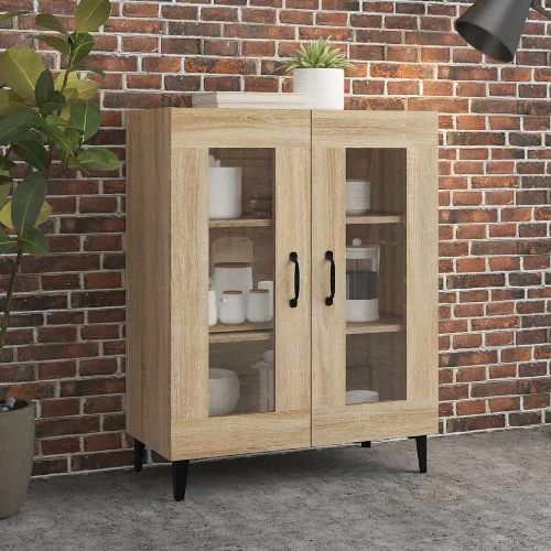 vidaXL Szafka, dąb sonoma, 69,5x34x90 cm, materiał drewnopochodny