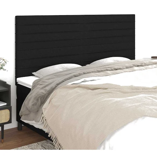 vidaXL Zagłówek czarny 160x5x118/128 cm tkanina
