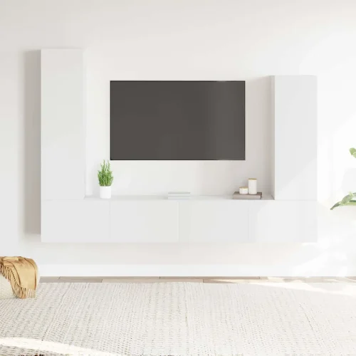 vidaXL Zestaw 4 szafek telewizyjnych, biały