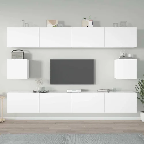 vidaXL Zestaw 6 szafek telewizyjnych, biały