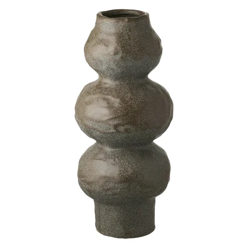 Wazon ceramiczny szaro-brązowy