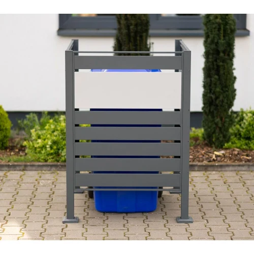 Westmann Okładzina metalowa na śmieci Planum 1x240L Mieszanka antracytu 80x90x120cm