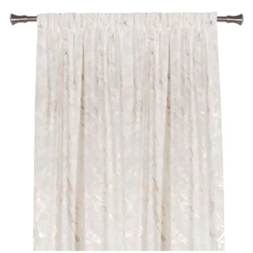 Zasłona z taśmą Marble 140 x 280 cm beżowy