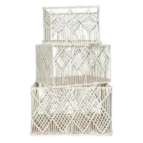 Zestaw 3 koszy boho