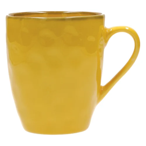 Zestaw 4 kubków z uchwytem concerto ocra - żółty, 430 ml