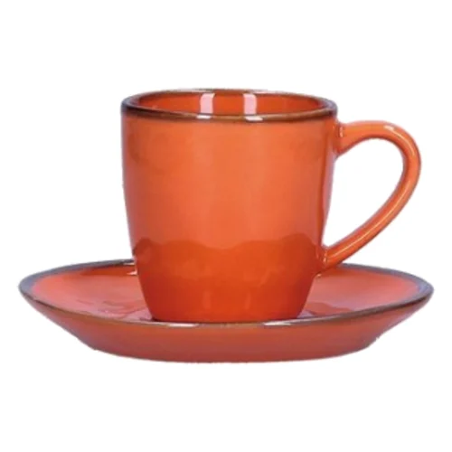 Zestaw 6 filiżanek do espresso concerto arancione - pomarańczowy, 90 ml