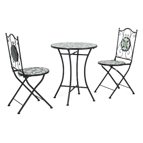 Zestaw balkonowy POSITANO stalowy z blatem ceramicznym Bizzotto